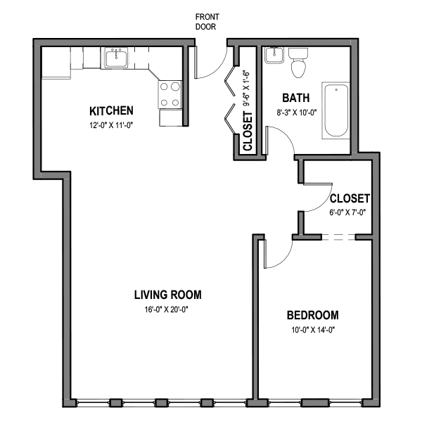 Typical 1 Bedroom w/ Loft 1 Bath
